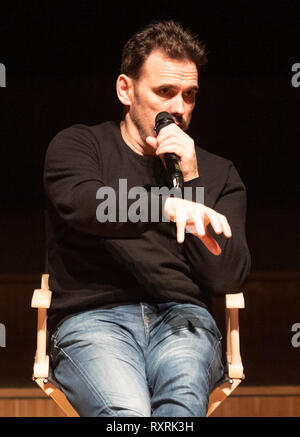 Lausanne, Schweiz. 10. März, 2019. Treffen mit Matt Dillon, der amerikanische Schauspieler an den Sitzungen des 7. Kunst in Lausanne in der Schweiz am 10-03-2019. Quelle: Eric Dubost/Alamy leben Nachrichten Stockfoto