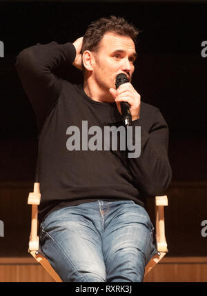 Lausanne, Schweiz. 10. März, 2019. Treffen mit Matt Dillon, der amerikanische Schauspieler an den Sitzungen des 7. Kunst in Lausanne in der Schweiz am 10-03-2019. Quelle: Eric Dubost/Alamy leben Nachrichten Stockfoto