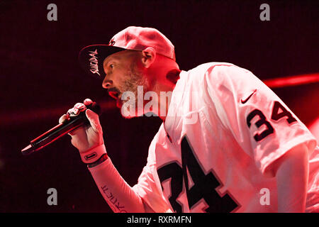 Costa Mesa, Kalifornien, USA. 9. Mär 2019. Fred Durst führt mit Limp Bizkit am Musink Festival in Costa Mesa Ca. Am 9. März, 2019 Credit: Dave Safley/ZUMA Draht/Alamy leben Nachrichten Stockfoto