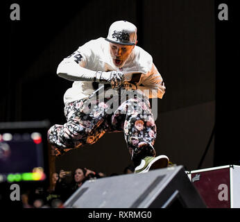 Costa Mesa, Kalifornien, USA. 9. Mär 2019. Fred Durst führt mit Limp Bizkit am Musink Festival in Costa Mesa Ca. Am 9. März, 2019 Credit: Dave Safley/ZUMA Draht/Alamy leben Nachrichten Stockfoto