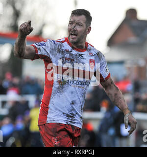 Wakefield, Großbritannien. 10. März 2019. Mobile Rakete Stadion, Wakefield, England; Rugby League Betfred Super League, Wakefield Trinity vs Hull Kingston Rovers; Hull Kingston Rovers Danny McGuire. Credit: Dean Williams/Alamy leben Nachrichten Stockfoto