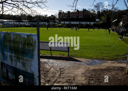 Swansea City host Cardiff trafen an llandarcy Sports Academy. Ein 0-0 war genug zu sichern, der Welsh Premier League für Frauen. Quelle: Lewis Mitchell Stockfoto