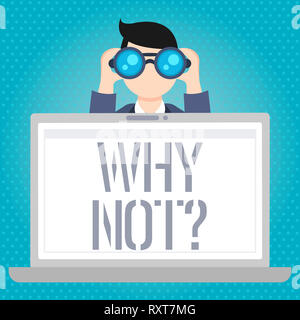 Wort schreiben Text Warum Notquestion. Business foto Präsentation geben mir ein Grund für die nicht etwas tun, sagen Sie nicht nein Stockfoto