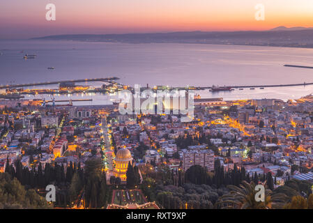 Hängenden Gärten von Haifa, Terrassen der Bahai Glauben Stockfoto