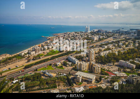 Stadtbild von Haifa, Israel Stockfoto