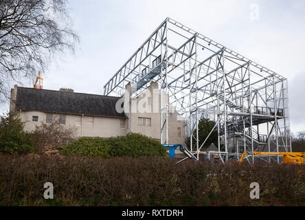 Struktur, die um das Charles Rennie Mackintosh errichtet Hill House in Helensburgh, Argyll, Schottland entworfen. Stockfoto