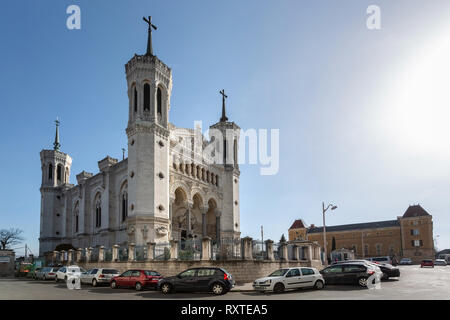 Kirche Notre-Dame de Fourvière, Lyon Stockfoto