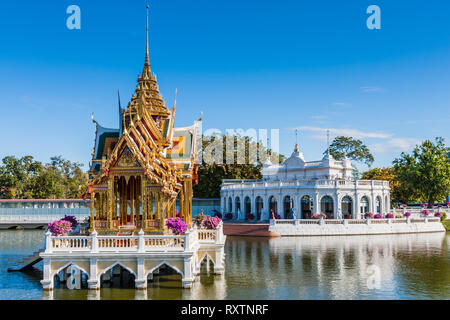 Aisawan Thronsaal, der Sommerpalast (Bang Pa-In Palast) und Park, Ayutthaya, Thailand Stockfoto