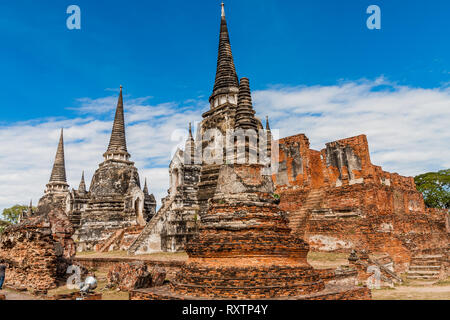 Wat Phra Si Sanphet (buddhistischer Tempel), Ayutthaya Historical Park, Thailand Stockfoto