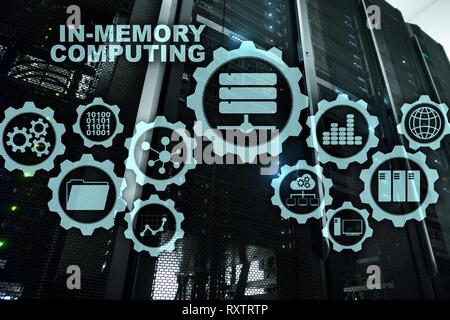 In-Memory-Computing. Technologie Berechnungen Konzept. Leistungsstarke analytische Gerät. Stockfoto