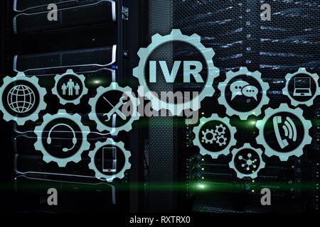 IVR Interactive Voice Response. Center Business Konzept nennen. Stockfoto