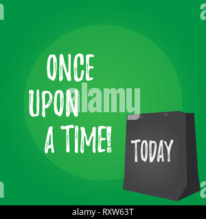 Handschrift text Einmal. Konzeptionelle Foto erzählen Geschichte Märchen Geschichte Historisches Ereignis Roman Stockfoto
