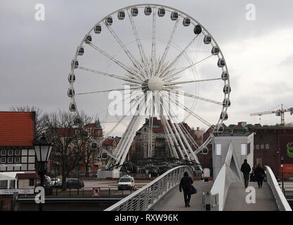 Amber Sky Big Wheel in Danzig Stockfoto
