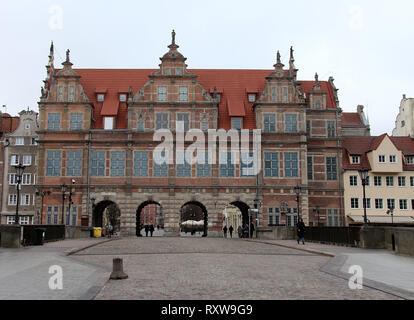 Green Gate Gebäude in Danzig Stockfoto