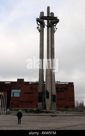 Denkmal für die gefallenen Werftarbeiter von 1970 in Danzig Stockfoto