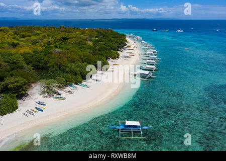 Luftaufnahme von Balicasag Island, Bohol, Philippinen Stockfoto