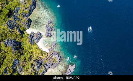 Skyline von El Nido Strand in Palawan, Philippinen Stockfoto