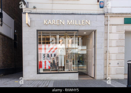 Die Windsor Zweig von Karen Millen Kleidung Shop auf Peascod Street, Windsor Stockfoto