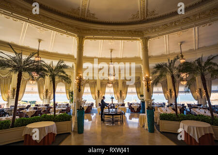 Villa Eugenie Restaurant. Hotel du Palais. Biarritz. Atlantische Pyrenäen Abteilung. Aquitania Region. Labort (lapurdi). Baskenland. Frankreich Stockfoto