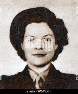 Yvonne Jeanne de Vibraye Baseden MBE (20. Januar 1922 bis 28. Oktober 2017), später bekannt als Yvonne Burney, war eine von rund 50 weiblichen Special Operations Executive (SOE) Agenten. Stockfoto