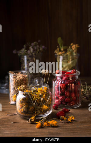 Arzneimittel Tee Blanks Stockfoto