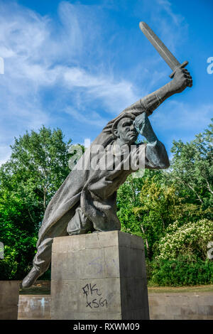 Gedenkstaette fuer die Interbrigadisten im Spanischen Buergerkrieg, Volkspark Friedrichshain, Berlin, Deutschland Stockfoto