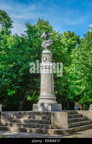 Bueste, Friedrich der Grosse, Volkspark Friedrichshain, Berlin, Deutschland Stockfoto