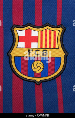 In der Nähe von FC Barcelona Home Kit. Stockfoto
