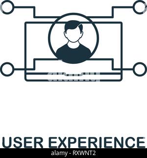 User Experience Symbol. Dünne outline Style Design vom Design der Benutzeroberfläche und der ux icons Collection. Kreative User Experience Symbol für Web Design, Apps, Software Stock Vektor