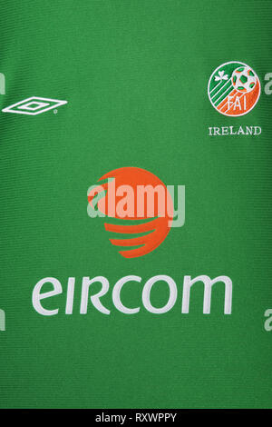 Nahaufnahme der Republik Irland FIFA WM 2002 Kit. Stockfoto