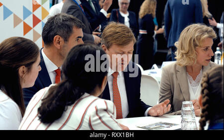 Werkspoorkathedraal, Utrecht. 8. März, 2019. Seine königliche Hoheit König Williem-Alexander nimmt an den Start von "gesunde Jugend Woche" eine fünftägige allgemein Fall. Ac Stockfoto