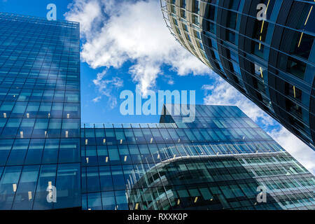 Die Nr. 1 Gebäude von Hardman Square, Neubaugebietes Spinningfields entfernt, Manchester, England, Großbritannien Stockfoto