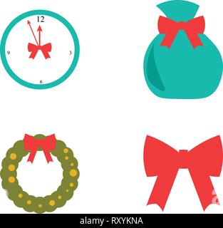 Vektor. Satz von Weihnachten Illustrationen. Flat Style Stock Vektor