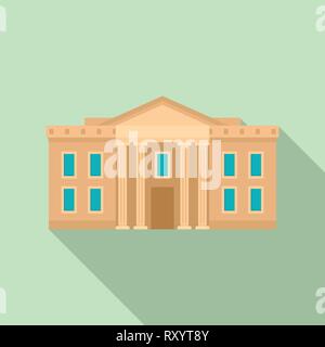 Museum Gericht Symbol. Flache Abbildung: Museum Gericht vektor Symbol für Web Design Stock Vektor