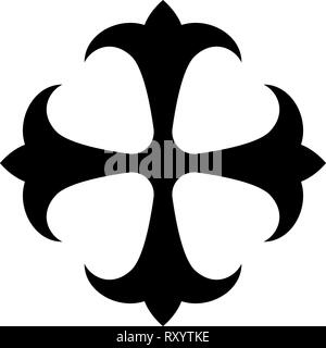 Symbol Feld lily kreen starke Monogramm dokonstantinovsky Symbol des Apostels Anker Hoffnung Zeichen religiöser Kreuz Symbol Farbe schwarz Vektor illustr Stock Vektor