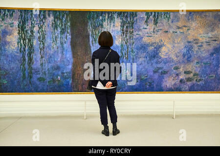 Frankreich, Paris, Les Tuileries, Museum der Orangerie, nymphéas von Claude Monet Stockfoto