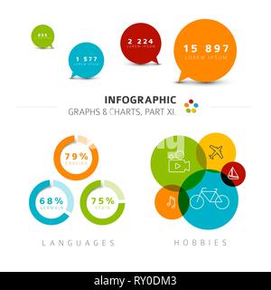 Vektor flache Design Infografik Elemente - 11. Teil meiner Infografik bundle Stock Vektor