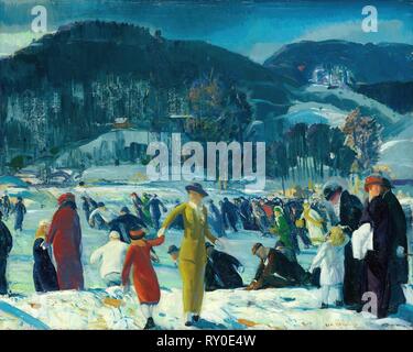 Liebe des Winters. George Wesley Bellows; American, 1882-1925. Datum: 1914. Abmessungen: 81,6 × 101,6 cm (32 1/2 x 40 1/2 in.). Öl auf Leinwand. Herkunft: New York. Museum: Das Chicago Art Institute. Stockfoto