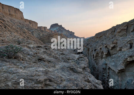 Qeshm Insel in der Straße von Hormuz, südlichen Iran, im Januar 2019 genommen, hdr genommen Stockfoto