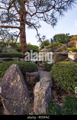 Chokokuji Stein Garten - Chokoku-ji ist eine riesige Tempelanlagen von Rinazai Sekte des Zen Buddhismus in Saitama, nördlich von Tokio. Neben seiner versteckten Zen Stockfoto