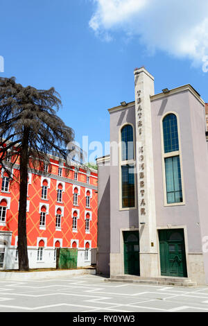 Teatri Kombetar, Nationaltheater, Stadtzentrum, Tirana, Albanien Stockfoto