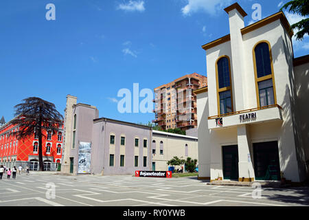 Teatri Kombetar, Nationaltheater, Stadtzentrum, Tirana, Albanien Stockfoto