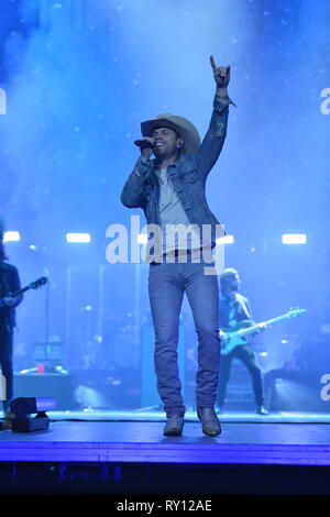 Glasgow, UK. 10 Mär, 2019. Distin Lynch führt auf dem Land zu Land Musikfestival auf der Hydro-Arena in Glasgow. Credit: Colin Fisher/Alamy leben Nachrichten Stockfoto