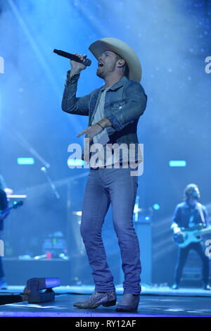 Glasgow, UK. 10 Mär, 2019. Distin Lynch führt auf dem Land zu Land Musikfestival auf der Hydro-Arena in Glasgow. Credit: Colin Fisher/Alamy leben Nachrichten Stockfoto