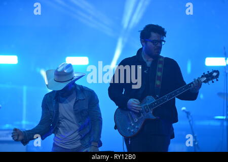 Glasgow, UK. 10 Mär, 2019. Distin Lynch führt auf dem Land zu Land Musikfestival auf der Hydro-Arena in Glasgow. Credit: Colin Fisher/Alamy leben Nachrichten Stockfoto