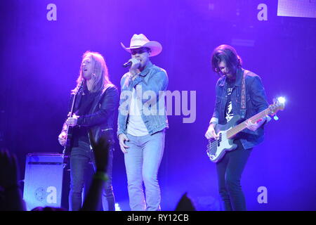 Glasgow, UK. 10 Mär, 2019. Distin Lynch führt auf dem Land zu Land Musikfestival auf der Hydro-Arena in Glasgow. Credit: Colin Fisher/Alamy leben Nachrichten Stockfoto