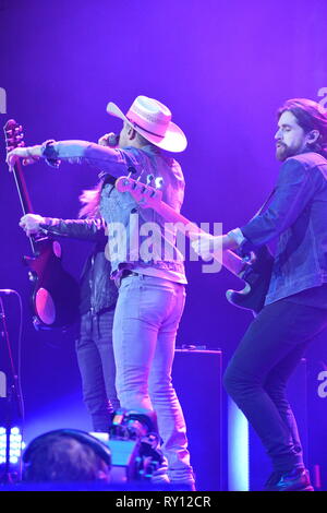 Glasgow, UK. 10 Mär, 2019. Distin Lynch führt auf dem Land zu Land Musikfestival auf der Hydro-Arena in Glasgow. Credit: Colin Fisher/Alamy leben Nachrichten Stockfoto