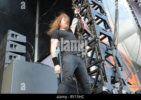 Melbourne, Victoria, Australien. 11. Mär 2019. . Aussie Wippen in Tröpfchenform während ihrer 45-minütigen Set während der Melbourne Download Festival. Credit: Brett Keating/Alamy leben Nachrichten Stockfoto