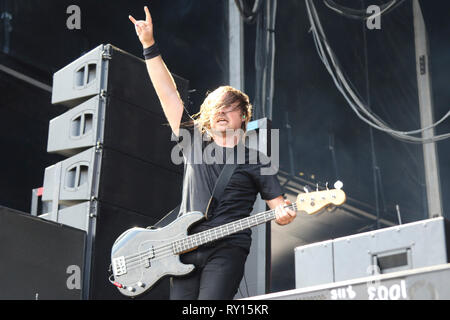 Melbourne, Victoria, Australien. 11. Mär 2019. . Aussie Wippen in Tröpfchenform während ihrer 45-minütigen Set während der Melbourne Download Festival. Credit: Brett Keating/Alamy leben Nachrichten Stockfoto