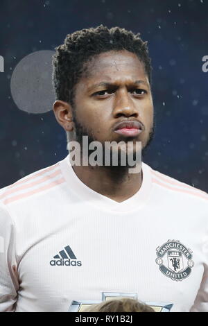 Paris, Frankreich. 6 Mär, 2019. Fred (ManU) Fußball: UEFA Champions League Runde 16 2. bein Übereinstimmung zwischen Paris Saint-Germain 1-3 Manchester United im Parc des Princes Stadion in Paris, Frankreich. Credit: mutsu Kawamori/LBA/Alamy leben Nachrichten Stockfoto